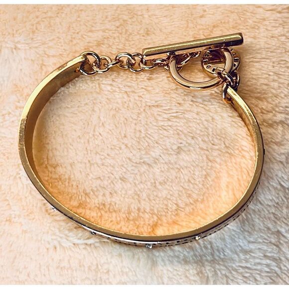 BCBG Gold Inspiration Rhinestone Cuff Bracelet Costume Jewelry Buy 3/$18 - Picture 4 of 6